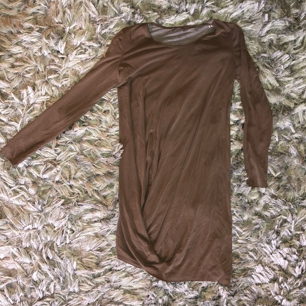 Long Sleeved Asymmetrical Dress